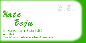 mate beju business card